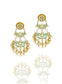 925 Silver Gold Plated Green Signature Chandbalis - Neeta Boochra Jewellery