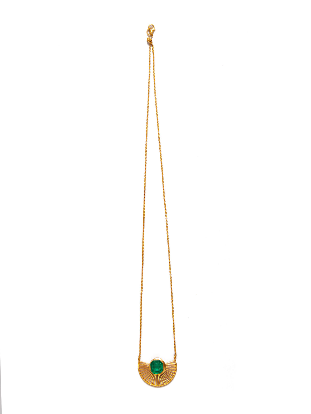 Svarnam Emerald Lightweight Necklace view 6