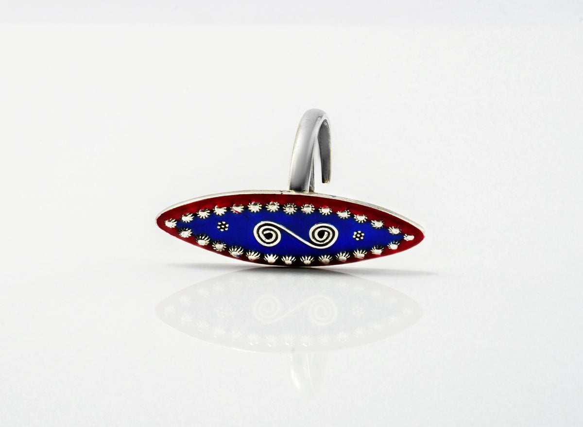 Myriad Blue and Red Long Ring view 2