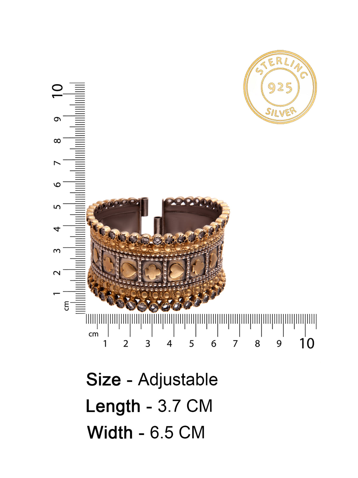 Kalbeliya Gold Hand Embossing Bangle view 5