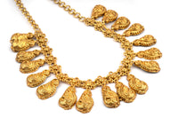 925 Sterling Silver Gold Plated Peacock Motif Necklace view 2