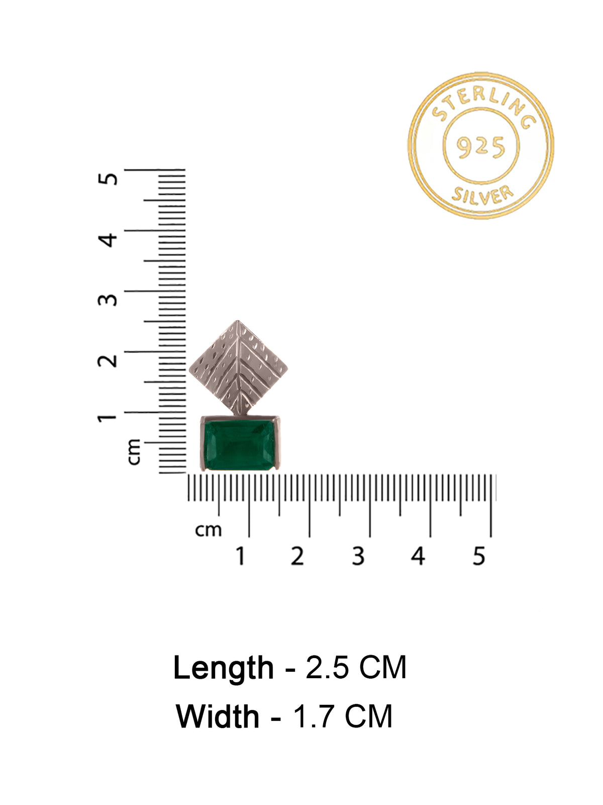 Aurora Green Emerald Studs view 5