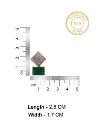 Aurora Green Emerald Studs view 5