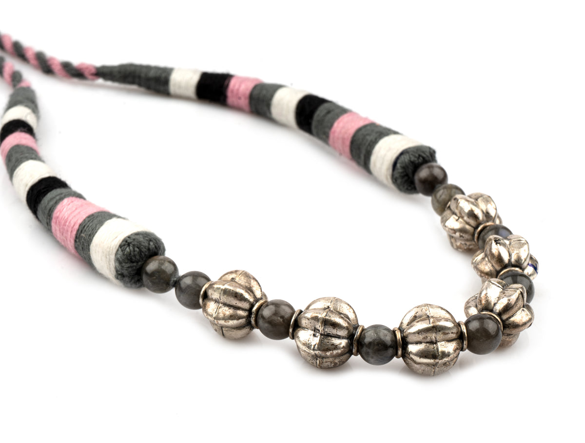 925 Sterling Silver Multicolored Beaded Necklace view 2