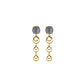925 Silver Gold Plated Labradorite Spiral Drop Earrings - Neeta Boochra Jewellery