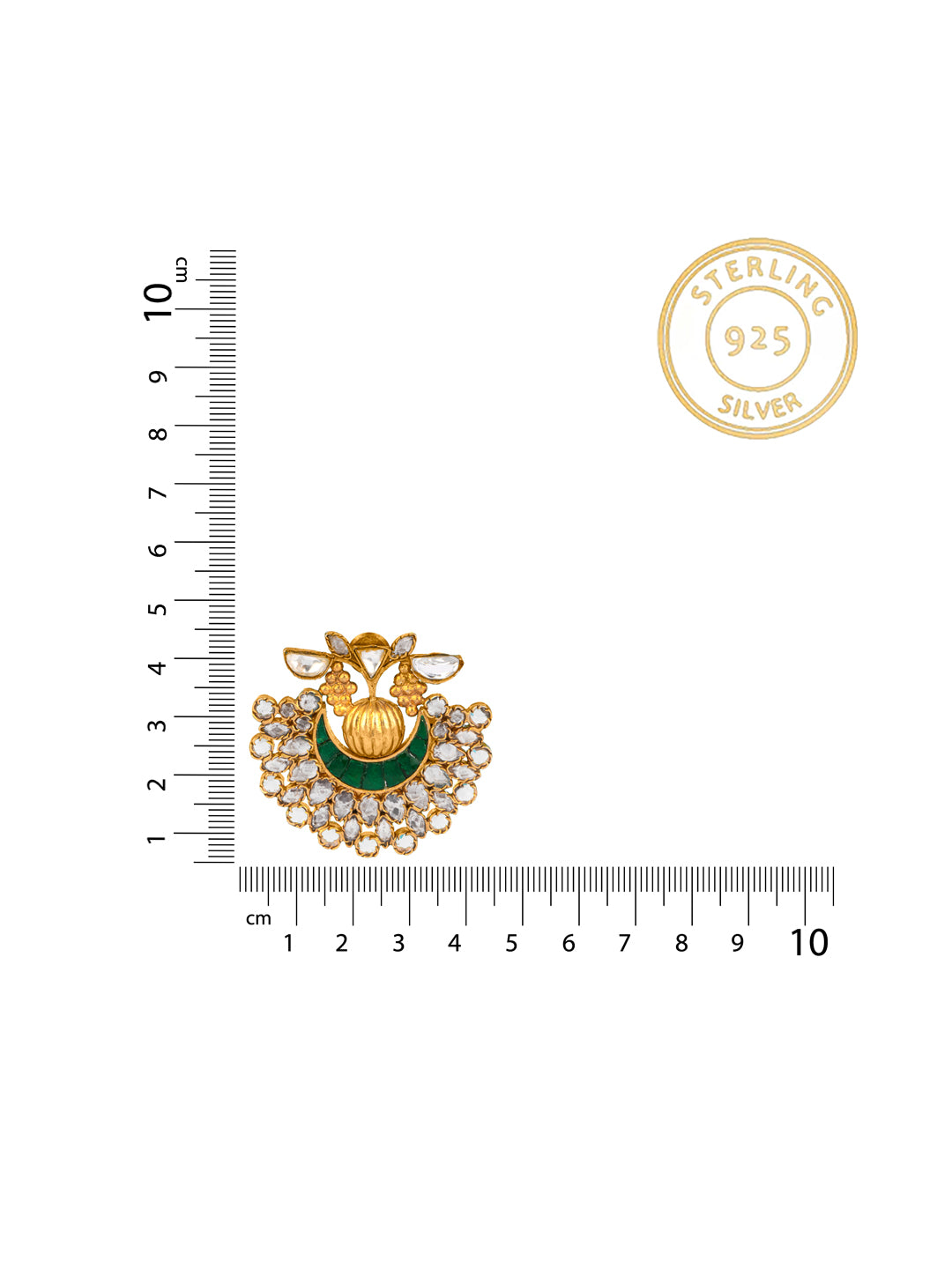 925 Sterling Silver Gold Plated Chaandbali view 4