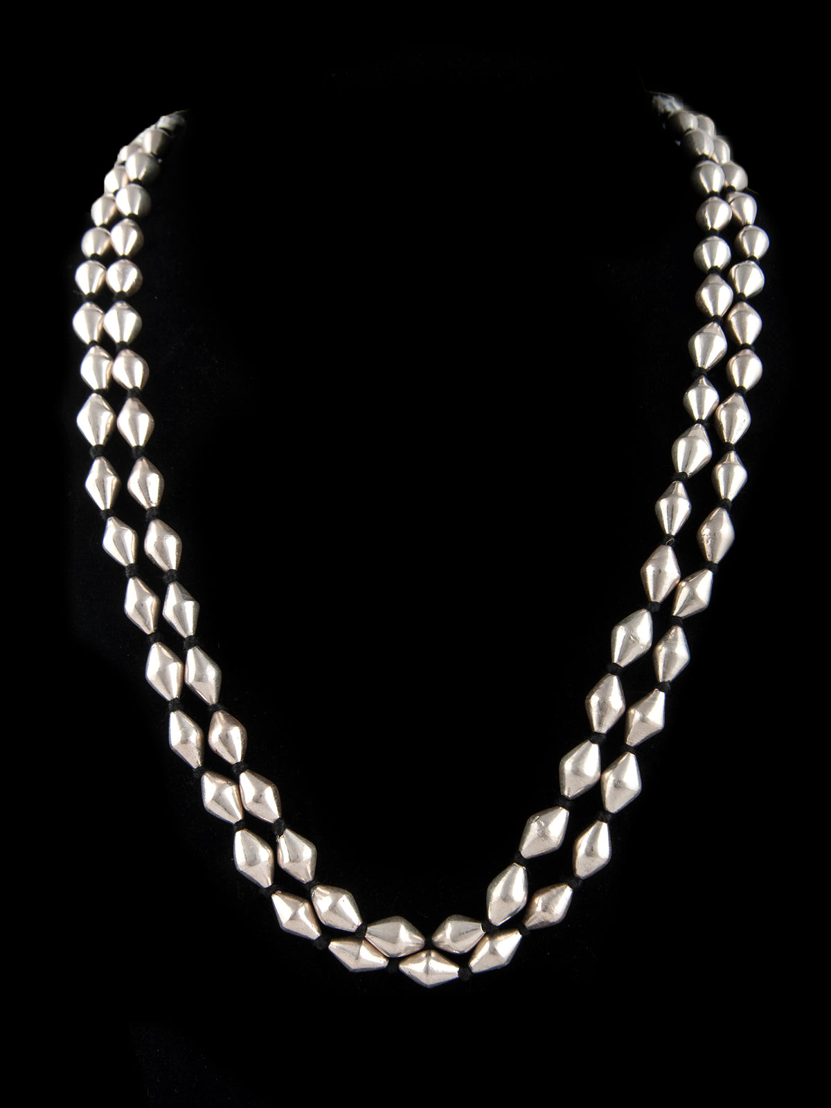 925 Sterling Silver Double Layered Dholki (Size : Small) Necklace view 8