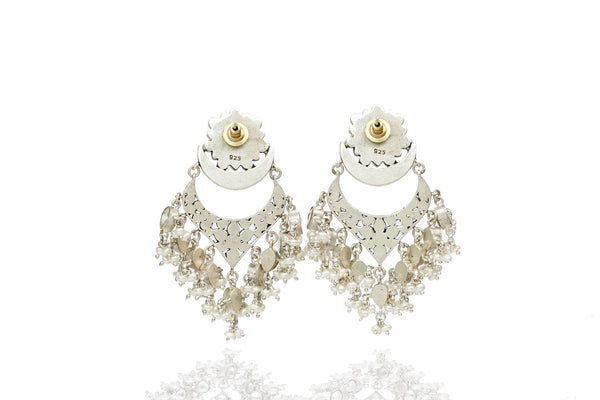 925 Silver Signature Green Kundan Chandbalis alternate