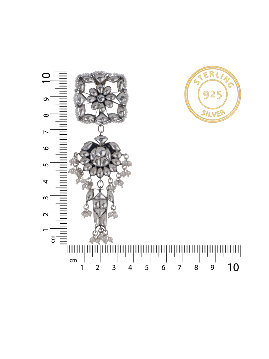 Kundan Fish Motif Earrings view 3