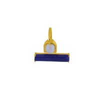 925 Silver Gold Plated Blue Lapis Ring view 3
