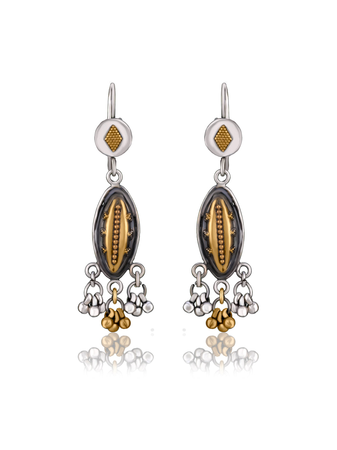 Two Toned Rawa Dangler with Ghungroo view 1