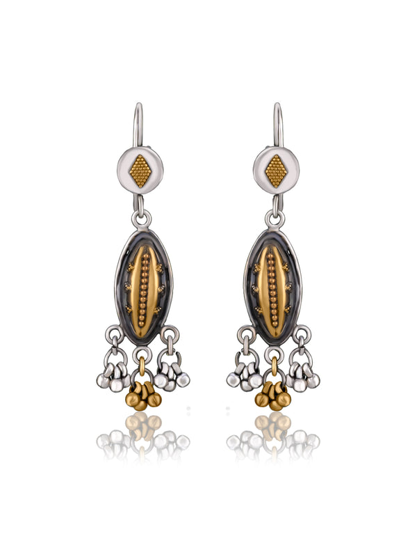 Two Toned Rawa Dangler with Ghungroo