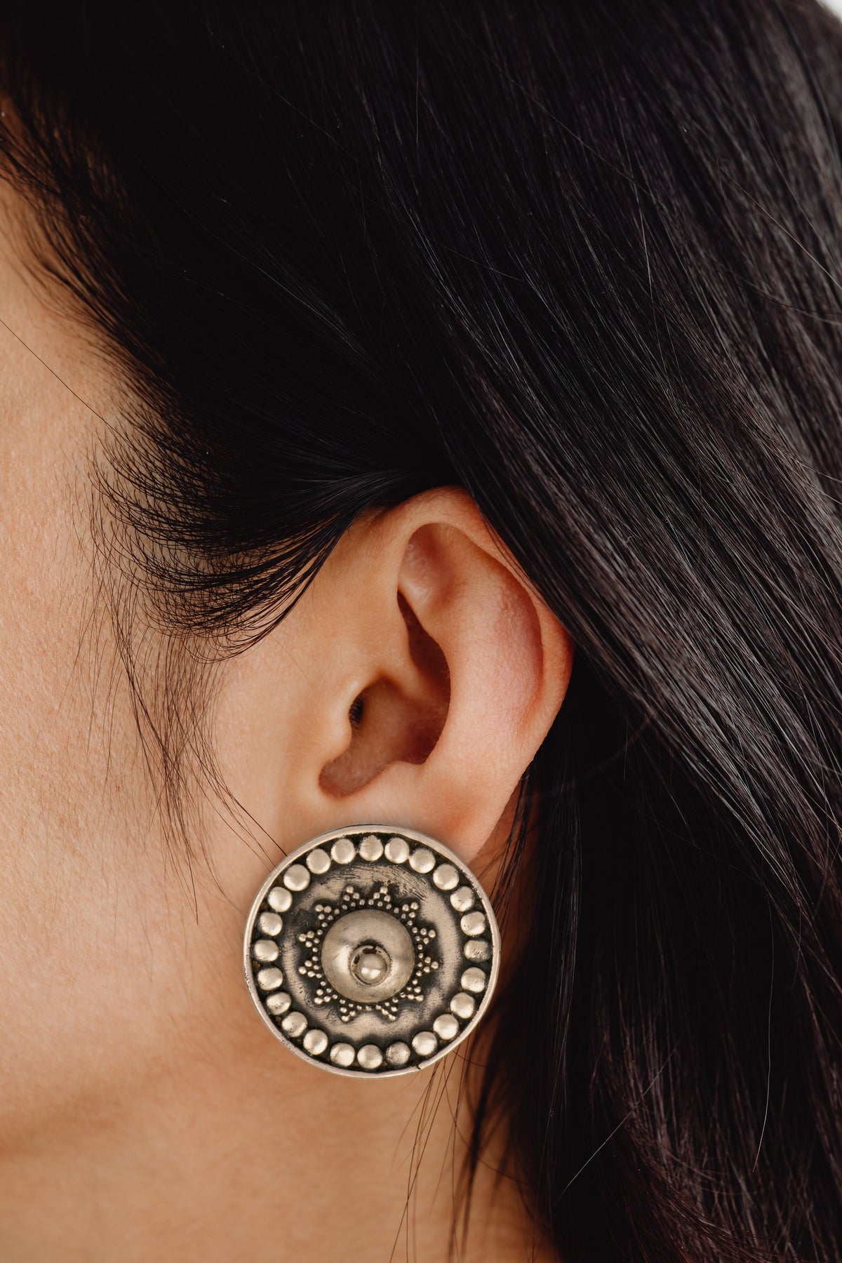 925 Sterling Silver Rawa Studs view 3