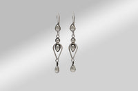 925 Silver Petal Dangler Earrings view 3