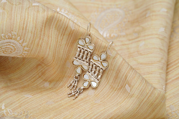925 Silver Earrings with White Glass alternate