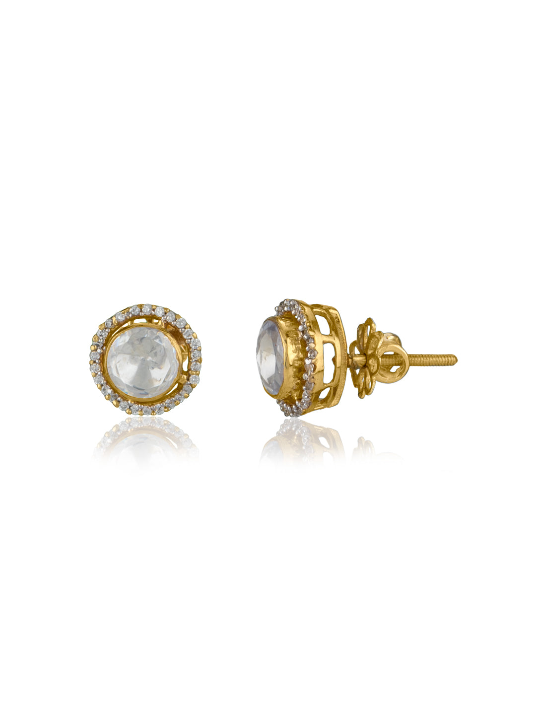 925 Sterling Silver Moissanite Stud Earrings view 3
