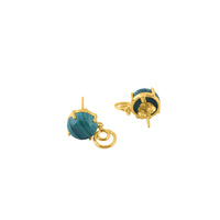 925 Silver Studs with Green Malachite Gemstone view 2