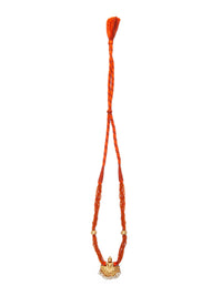 925 Sterling Silver 22K Gold Plated Necklace With Carnelian Beads and Pearl view 7