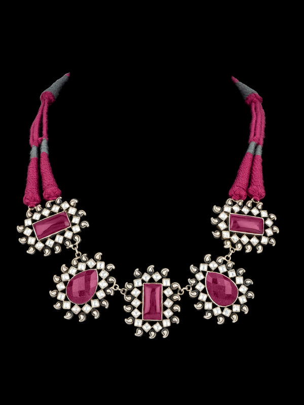 Chamapange Carved Stone Necklace with Dual Patwa thread