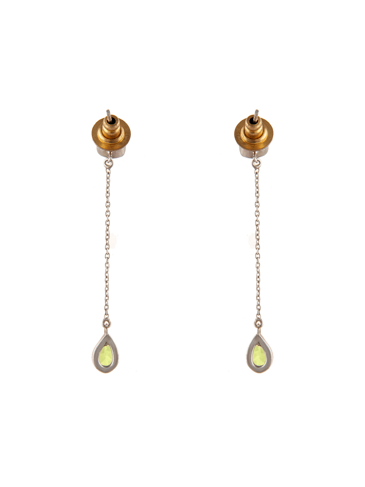 925 Sterling Silver Long Earrings with Multicolored Gemstone view 5