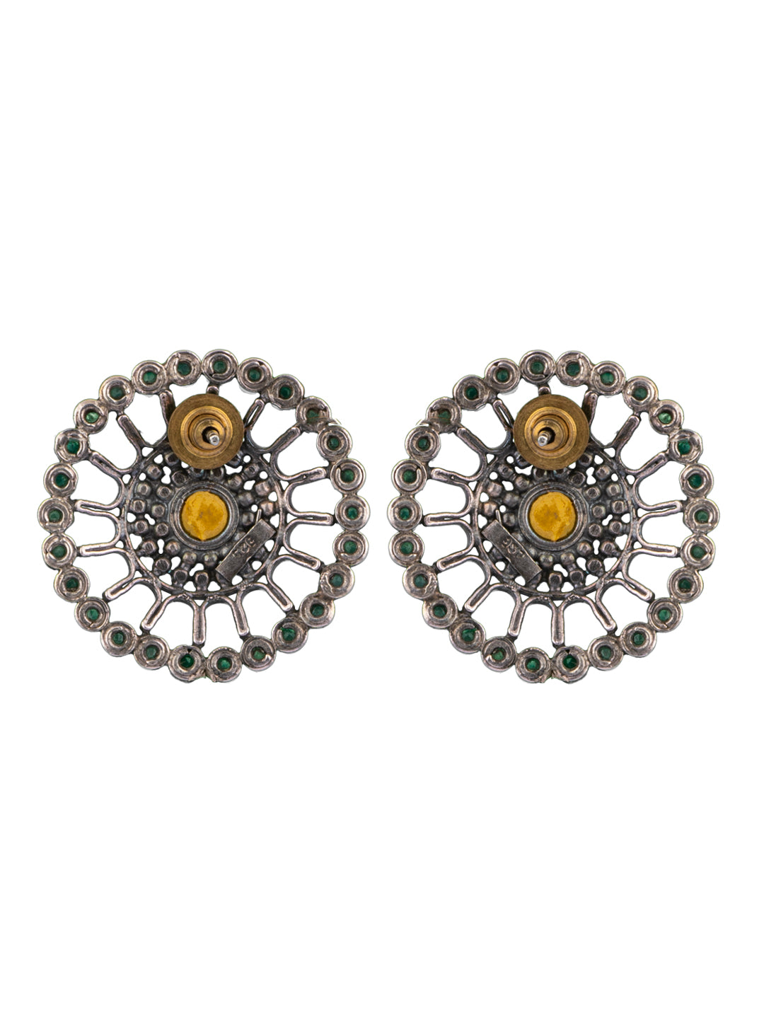 925 Sterling Silver Gold Plated Studs view 5