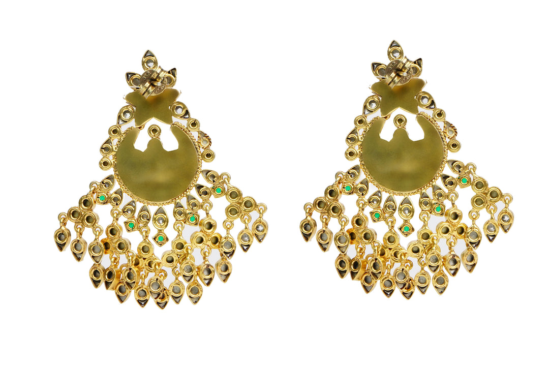 Silver Gold Plated Mystic Chaandbali - Neeta Boochra Jewellery