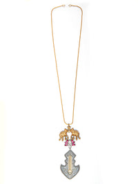 Fusion Silver Elephant Bloom Necklace view 3