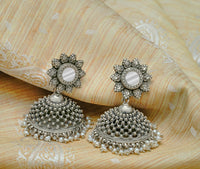925 Silver Designer Jhumki With Glass view 1