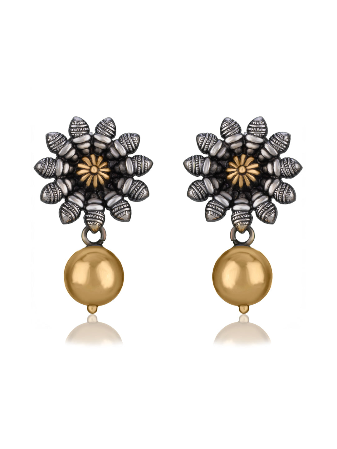 Two Toned Drop Earrings view 1