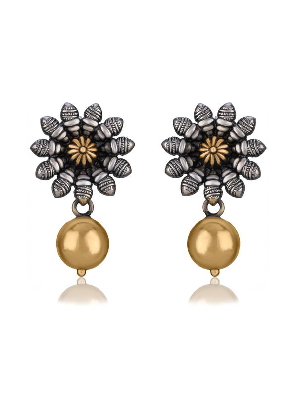 Two Toned Drop Earrings