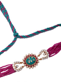 Svarnim Festive Turquoise Ruby Choker view 5