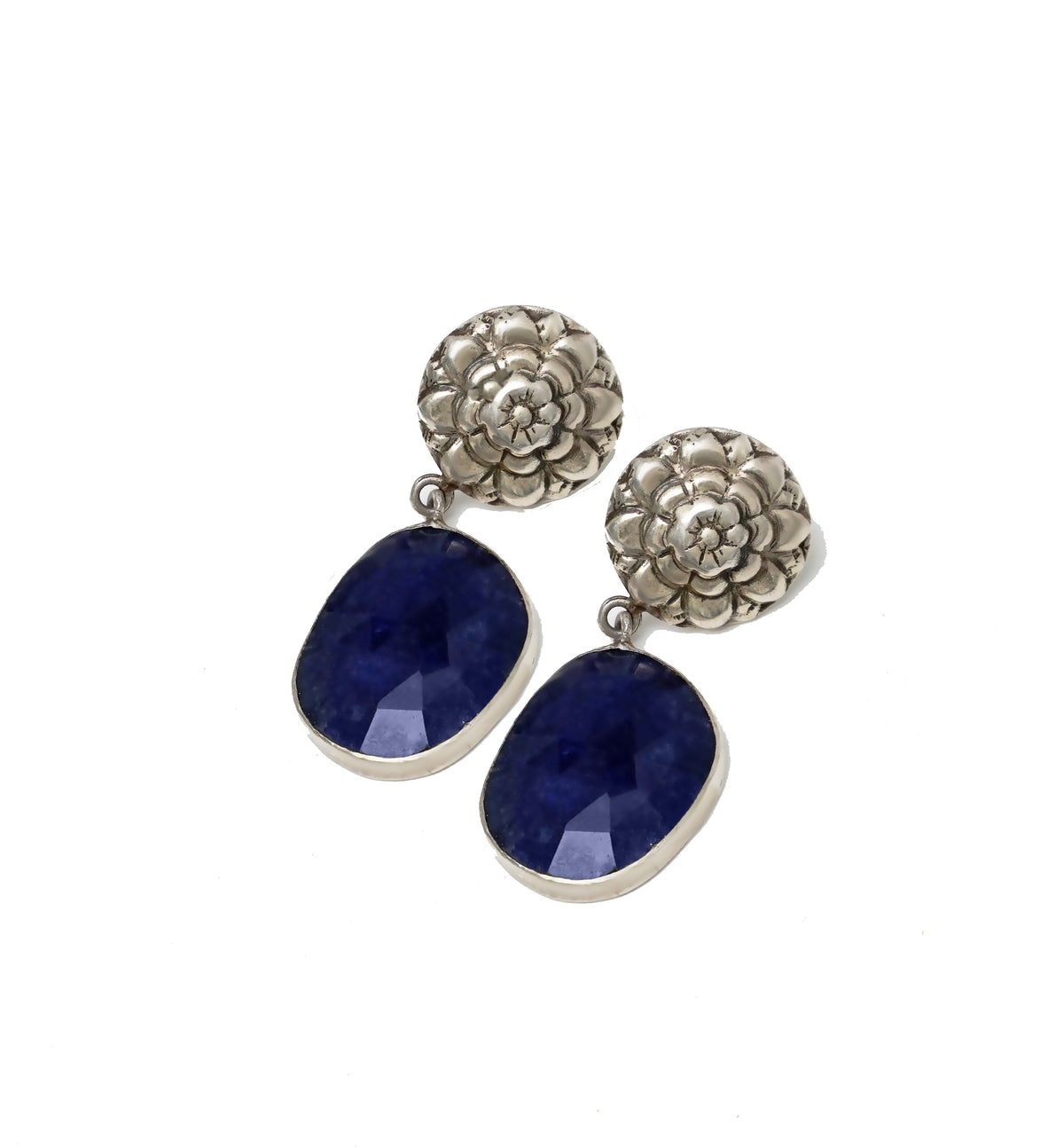 925 Silver Blue Lapis Earrings view 3