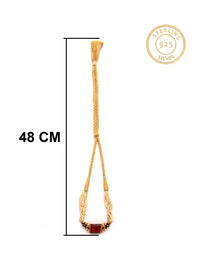 Svarnam Moissanite Red Carved Stone Choker view 6