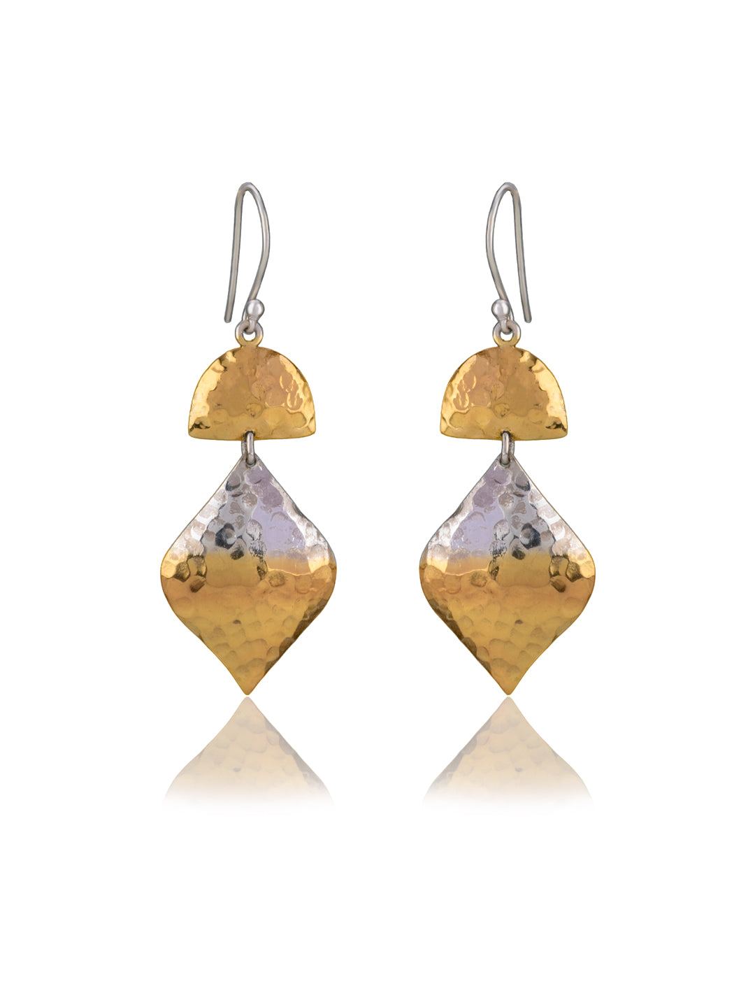 Lightweight Foil Two Toned Danglers view 1