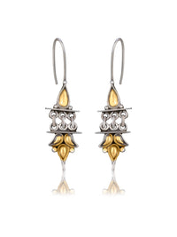 Two Toned Dangler Earrings view 1