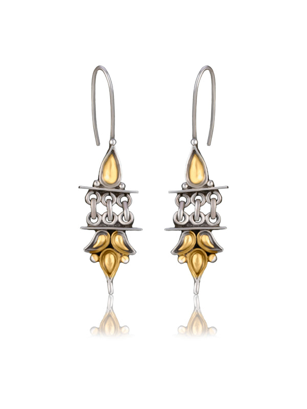 Two Toned Dangler Earrings