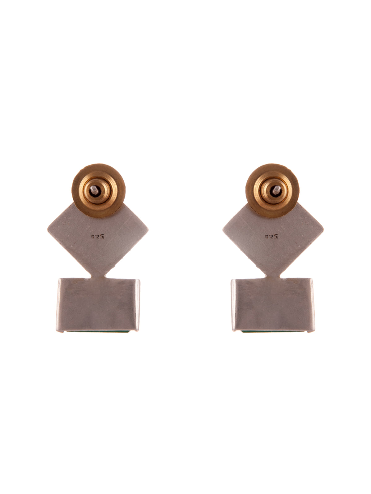 Aurora Green Emerald Studs view 4