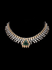 Svarnam Green Onyx Short Necklace view 3