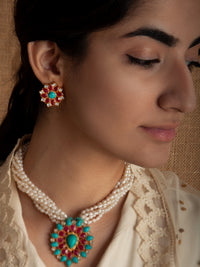Turquoise Ruby Bliss Studs view 7