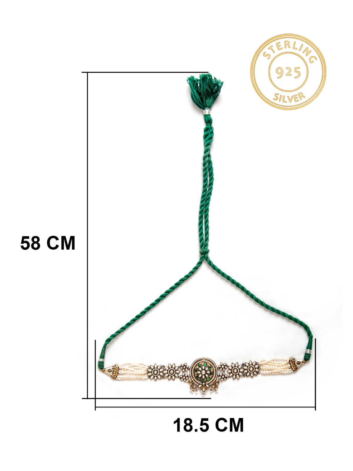 Svarnam Kundan Choker Necklace view 5