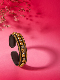 Kalbeliya Gold Kundan Cuff view 2