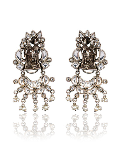 925 Sterling Silver Kundan Earrings