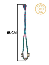 925 Sterling Silver Two Tone 22K Gold Plated Turquoise Beaded Necklace With Ruby and Turquoise Gemstone view 4
