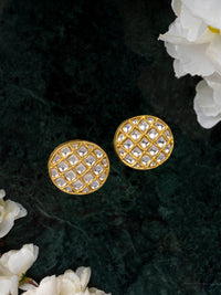 925 Sterling Silver Signature Kundan Studs view 3