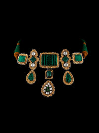 925 Sterling Silver Statement Designer Necklace (Big) with Kundan view 4