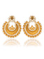 925 Sterling Silver Gold Plated Chaand Earrings with Checkers