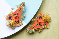 925 Silver Gold Plated Multistone Kundan Earrings view 5