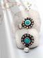 Silver Fusion Turquoise Round Studs