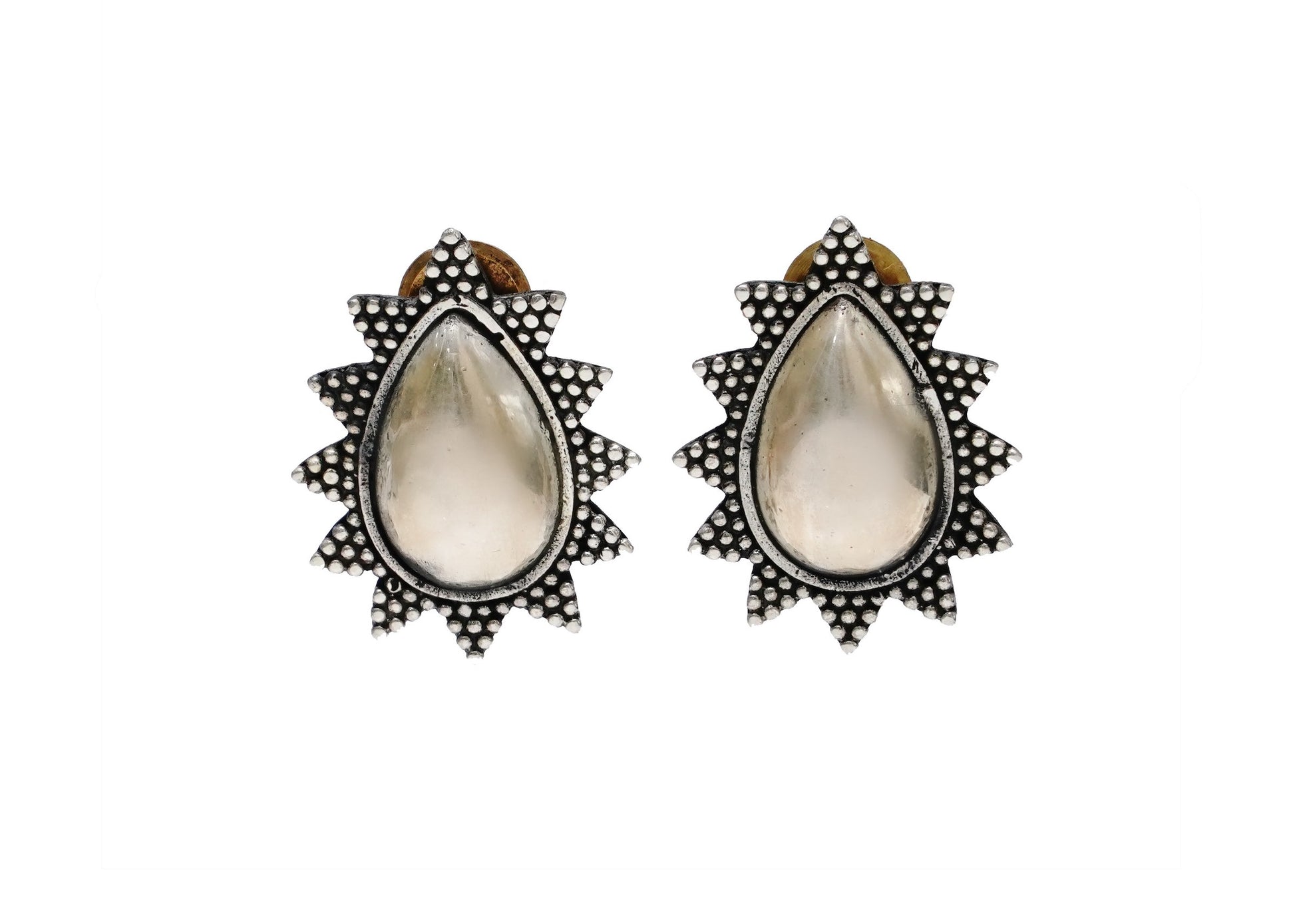 925 Silver Rawa Stud Earrings - Neeta Boochra Jewellery