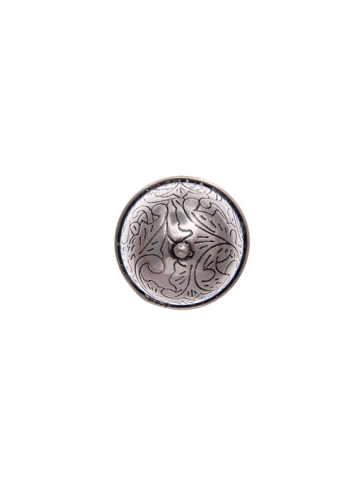 Silver Pattern Adjustable Ring view 3